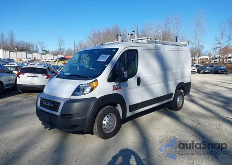 2020 Ram Promaster 1500 Low Roof 136 Wb из США, поврежденный, VIN 3C6TRVAG5LE130094